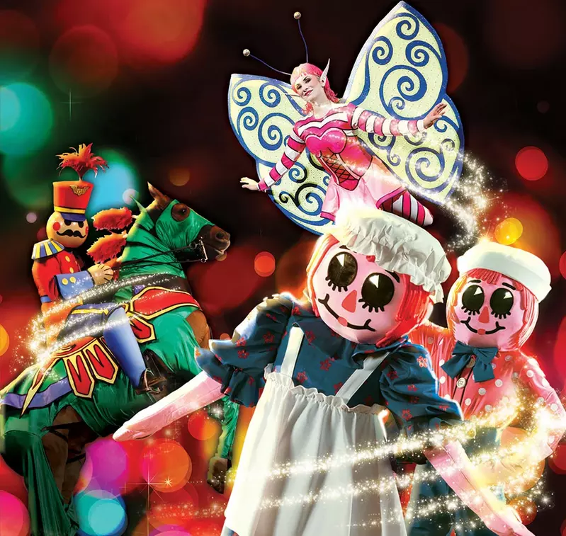 giant toys during the Christmas show