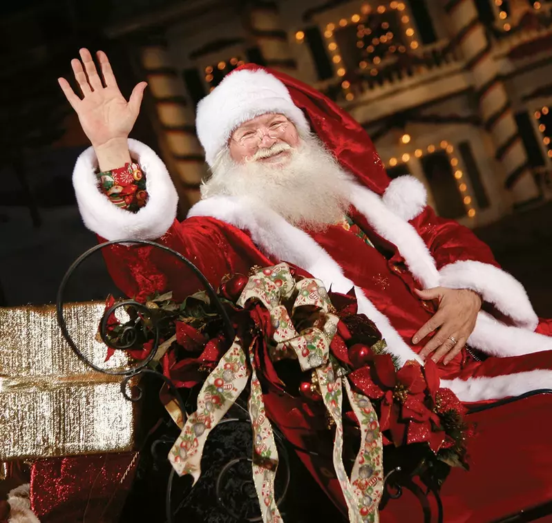 Santa Claus in sleigh