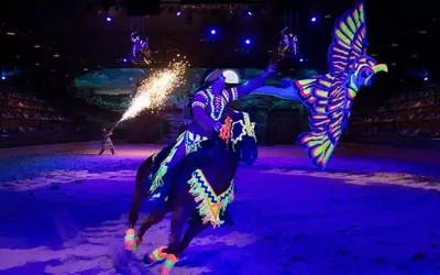 Colorful performance at Dolly Parton_s Stampede