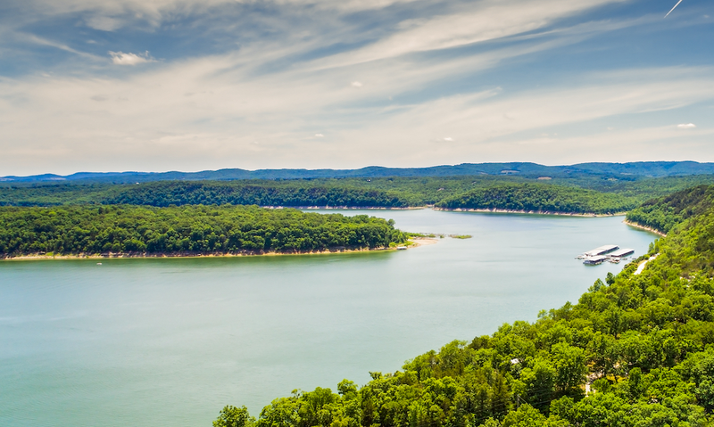 lake in the Ozark Mountains