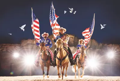 riders during the grand finale at Dolly Parton's Stampede