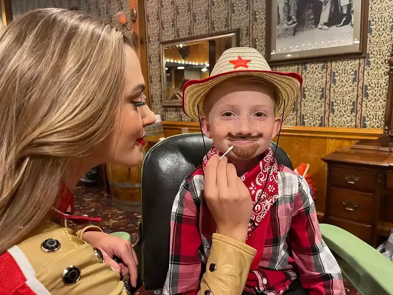 boy during Stampede makeover